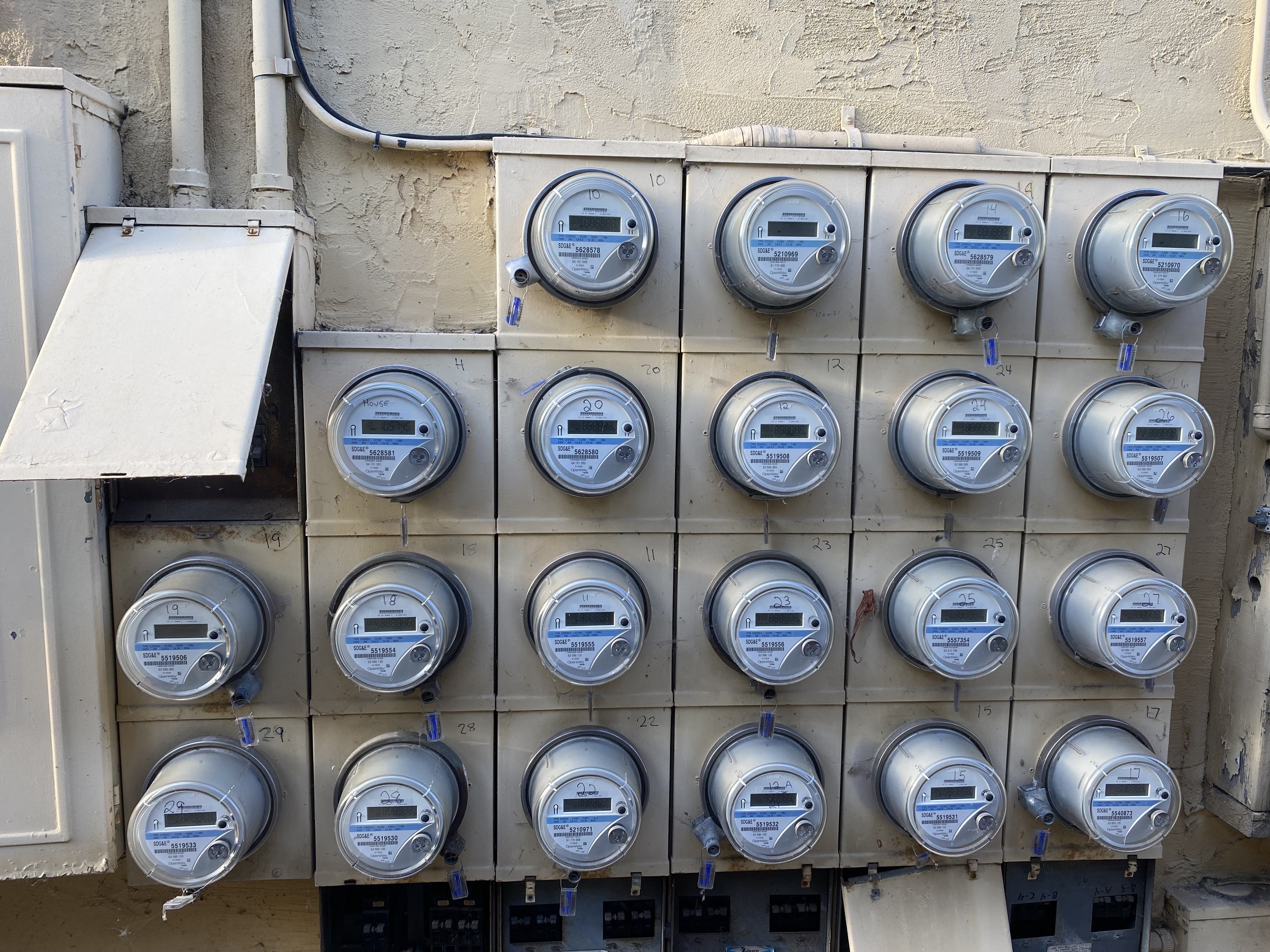 Service vehicles at the workshop