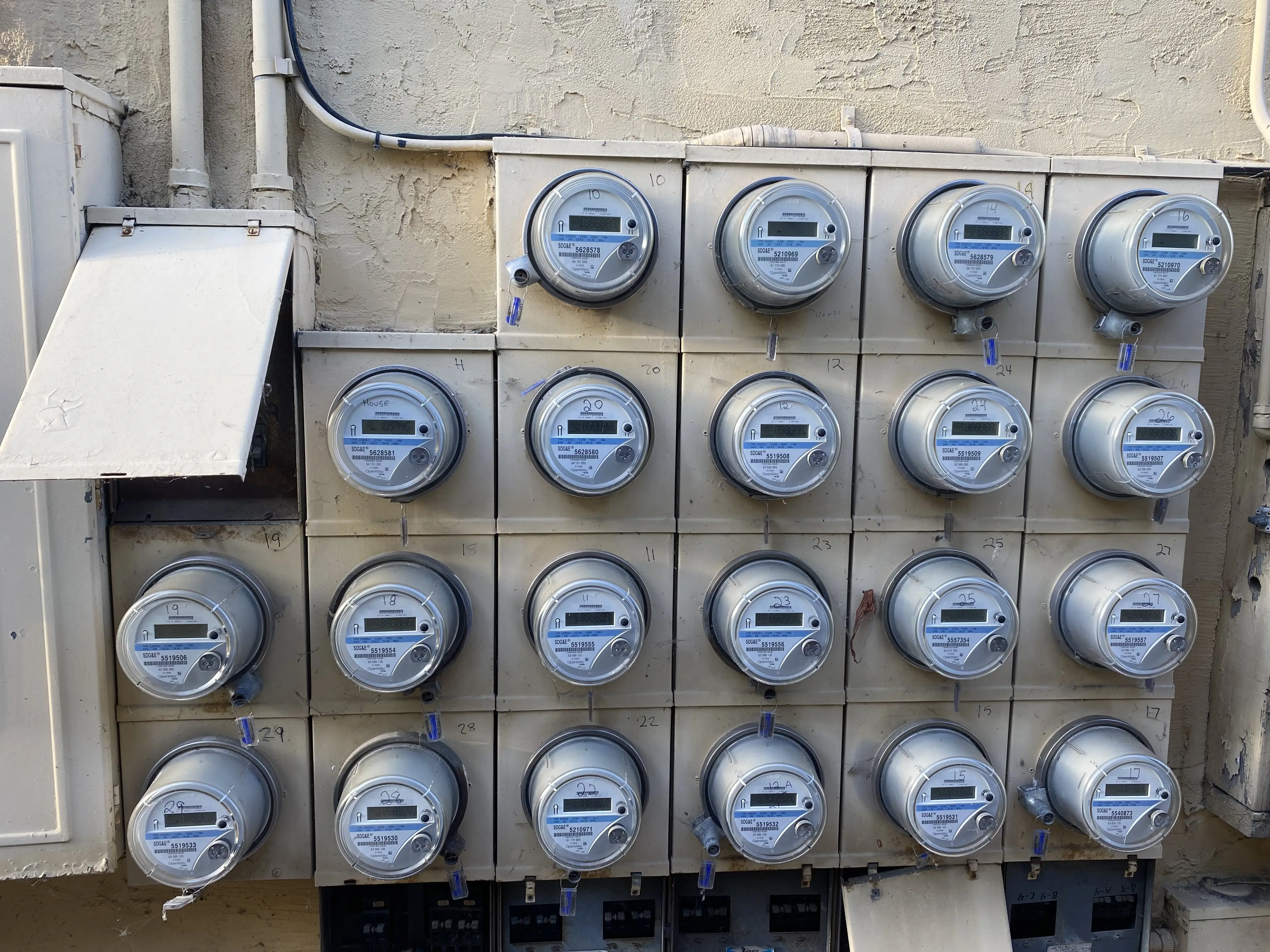 Service vehicles at the workshop